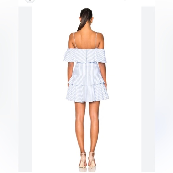 N/ nicholas Astrid stripe ruffle dress, size 2; new - Picture 2 of 7